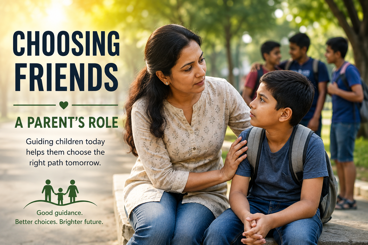 Help children choose the right friends.