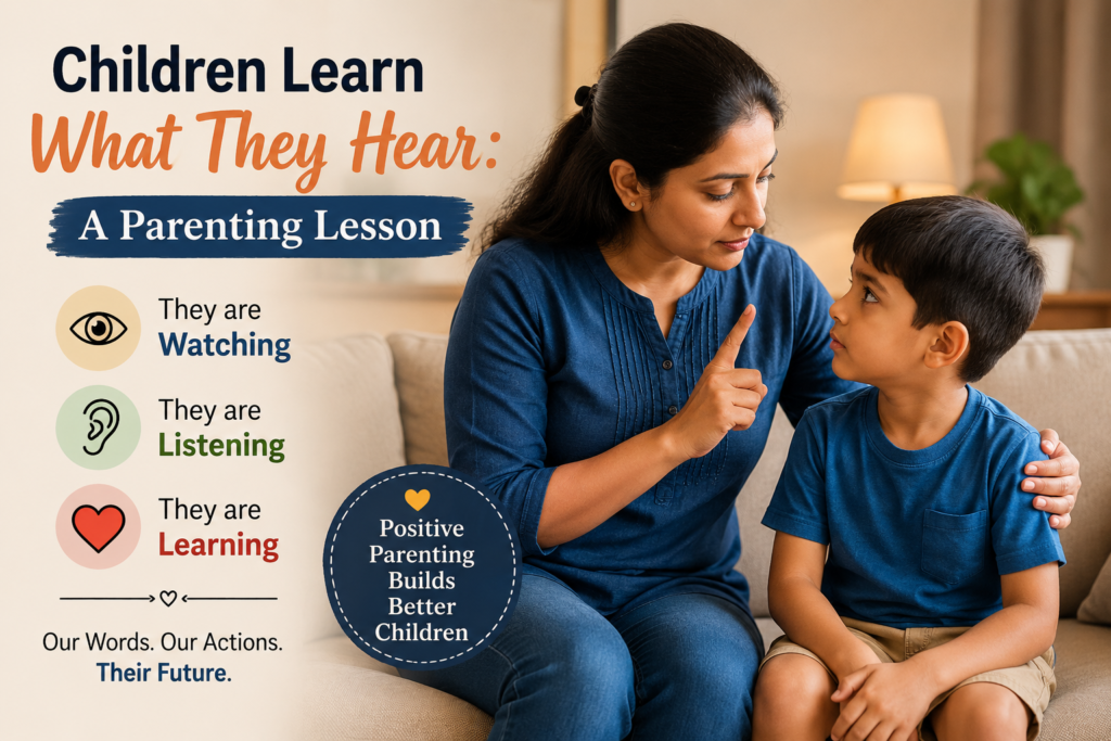 Children learn by watching and listening